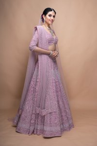 మహిళల నెట్ ఎంబ్రాయిడరీ లెహెంగా